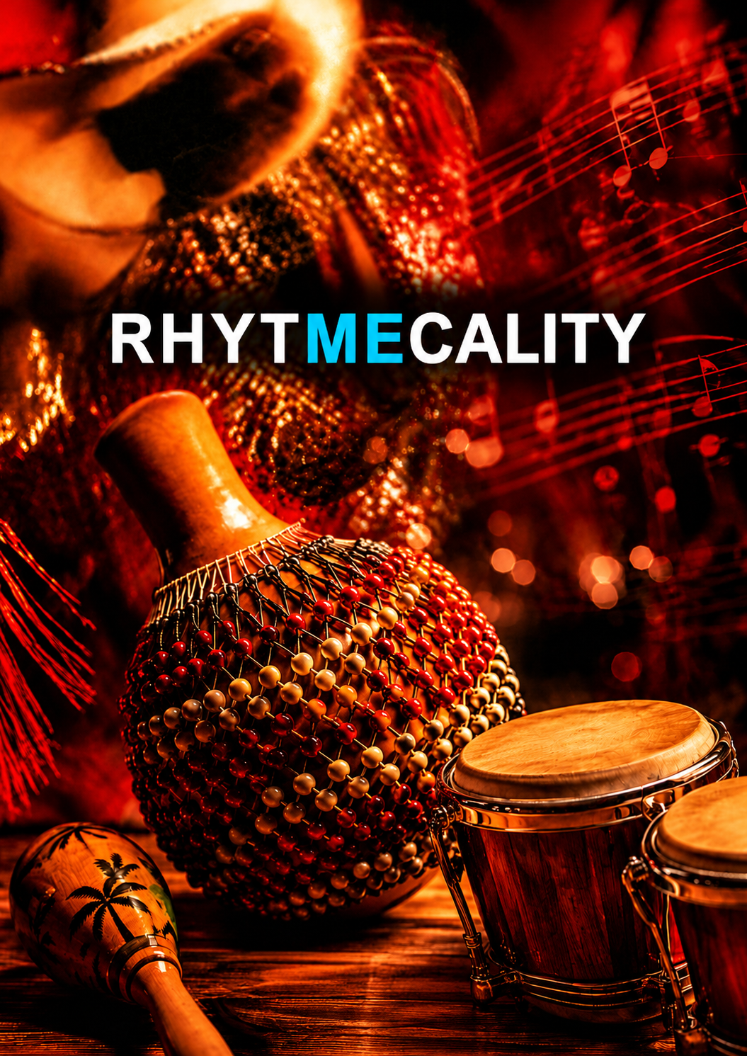 RHYTMECALITY: percussion instruments in crimson and gold